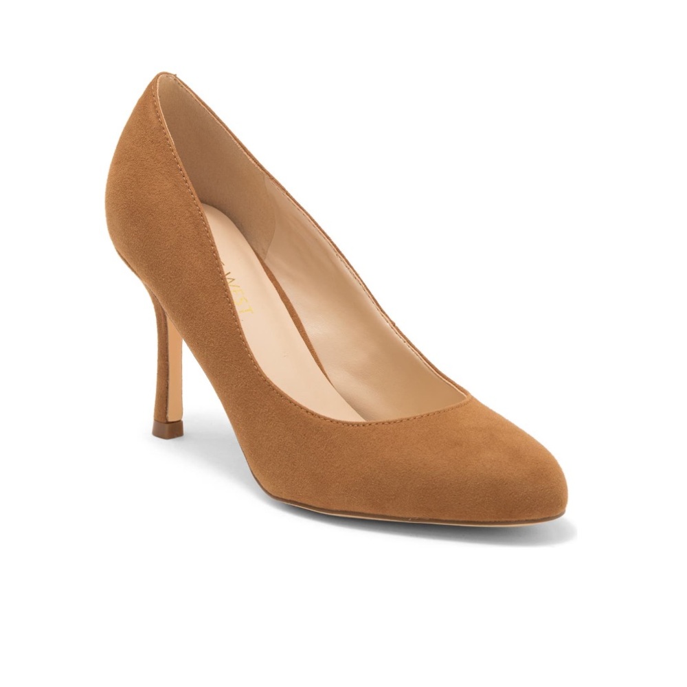 Nine West Danesa Pumps Cognac Brown Suede Women’s Size 9